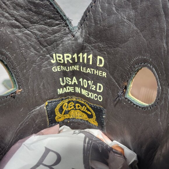 J.B. Dillon Men's Size Left 10.5EE Right 10.5D Brown Black Leather Boots JBR1111 - Picture 8 of 13